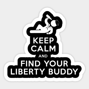 Find Your Liberty Buddy (white out) Sticker